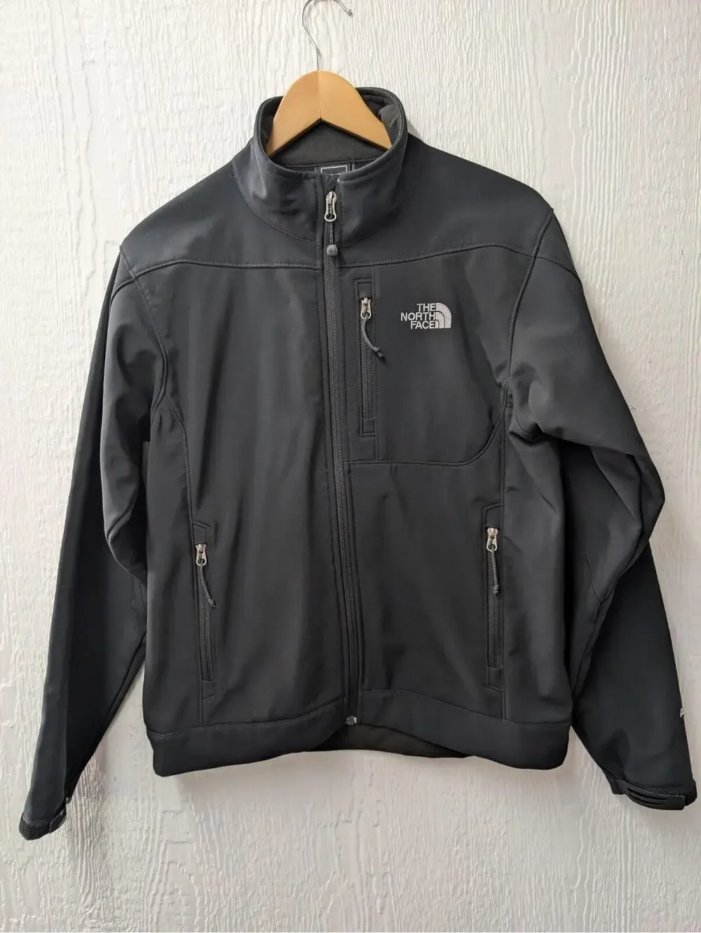 The North Face Black Apex Softshell Jacket Full Zip Coat Men's Size Small